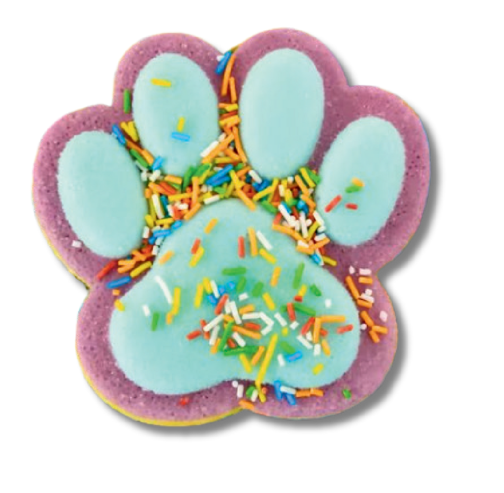 Taba Mallow Paw - Edible Squishy Marshmallow with Sprinkles - Soft. Squishy. Totally fun. Product sold 12 units per case.