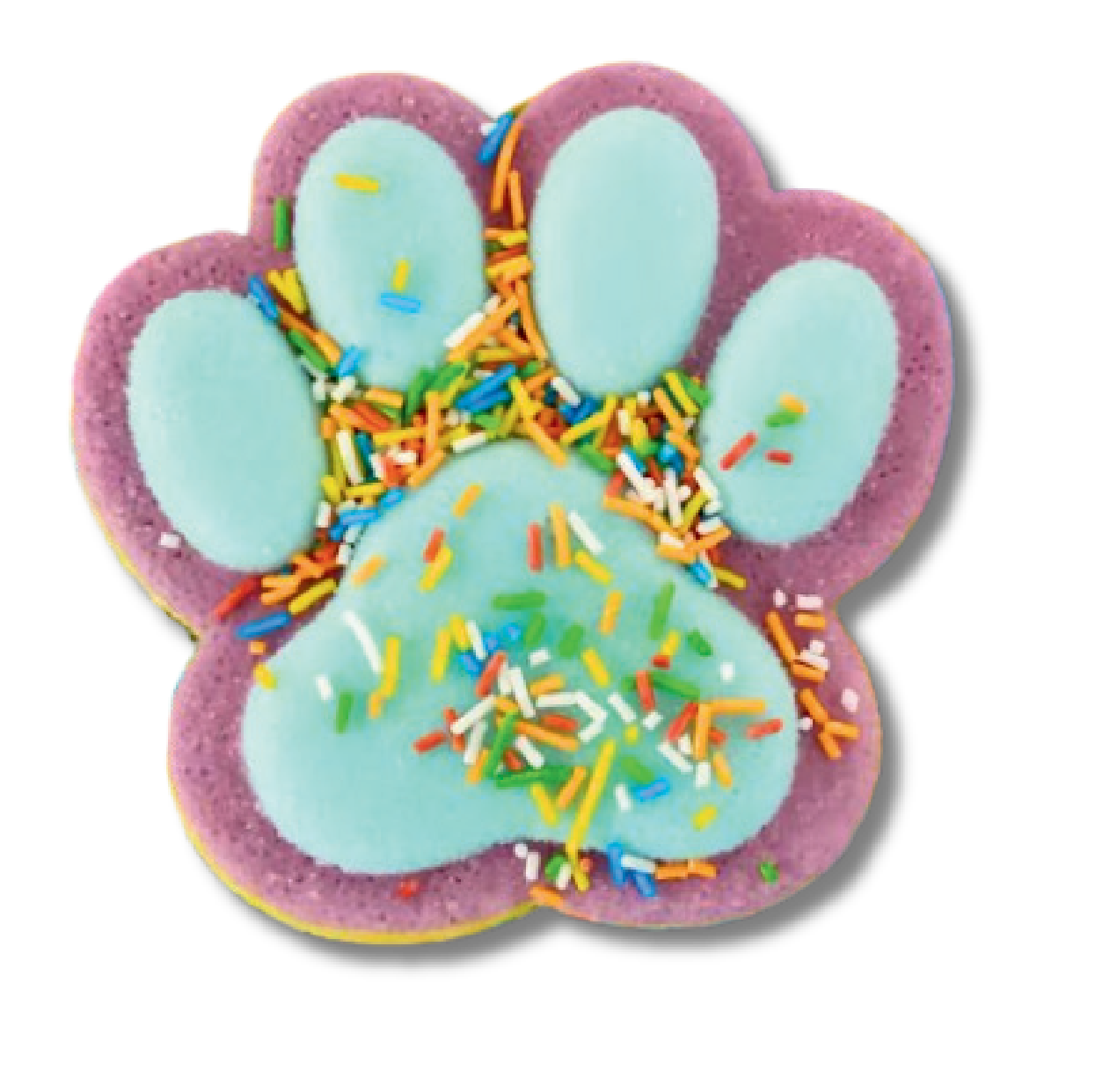 Taba Mallow Paw - Edible Squishy Marshmallow with Sprinkles - Soft. Squishy. Totally fun. Product sold 12 units per case.